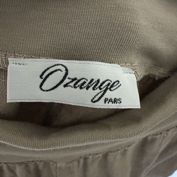 Ozange Linen Pants Women’s Lg Pullon Capri Wide Leg Coastal Beach Neutral - Picture 2 of 8